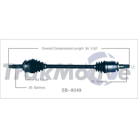 Surtrack Axle Cv Axle Shaft, Sb-8049 SB-8049